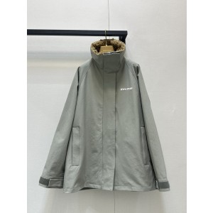 miumiu 미우미우 하이넥 플리스 콤비 윈드브레이커 자켓 재킷 의류