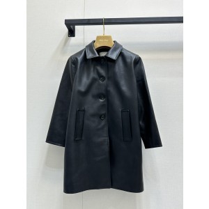 MiuMiu 미우미우 중기장 가죽 자켓 코트 의류
