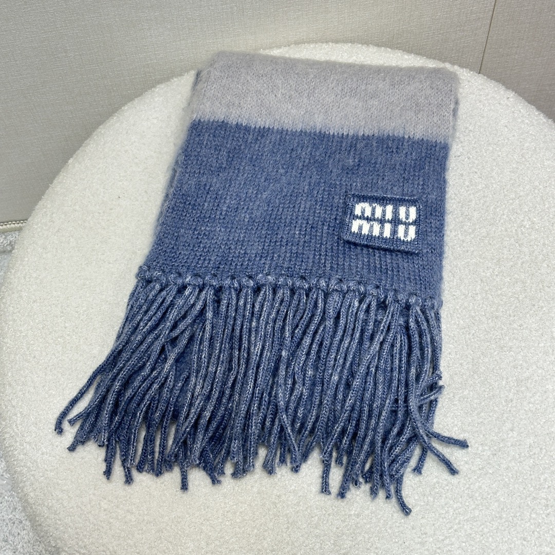 MiuMiu 미우미우 마헤어 울 블렌드 캐시미어 스카프 목도리