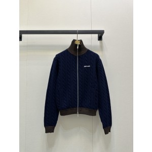 MiuMiu 미우미우 브라운 배색 하이넥 니트 가디건 자켓 의류