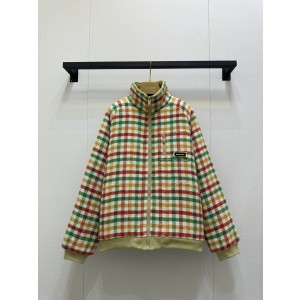 MiuMiu 미우미우 체크 셰어링 카라 자켓 재킷 의류