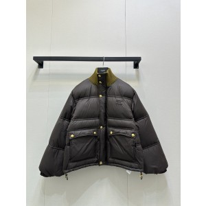 Celine 셀린느 배색 니트 카라 다운 패딩 점퍼 의류