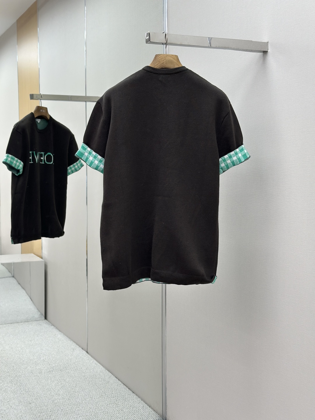 LOEWE 로에베 체크 로고 반팔 티셔츠 의류