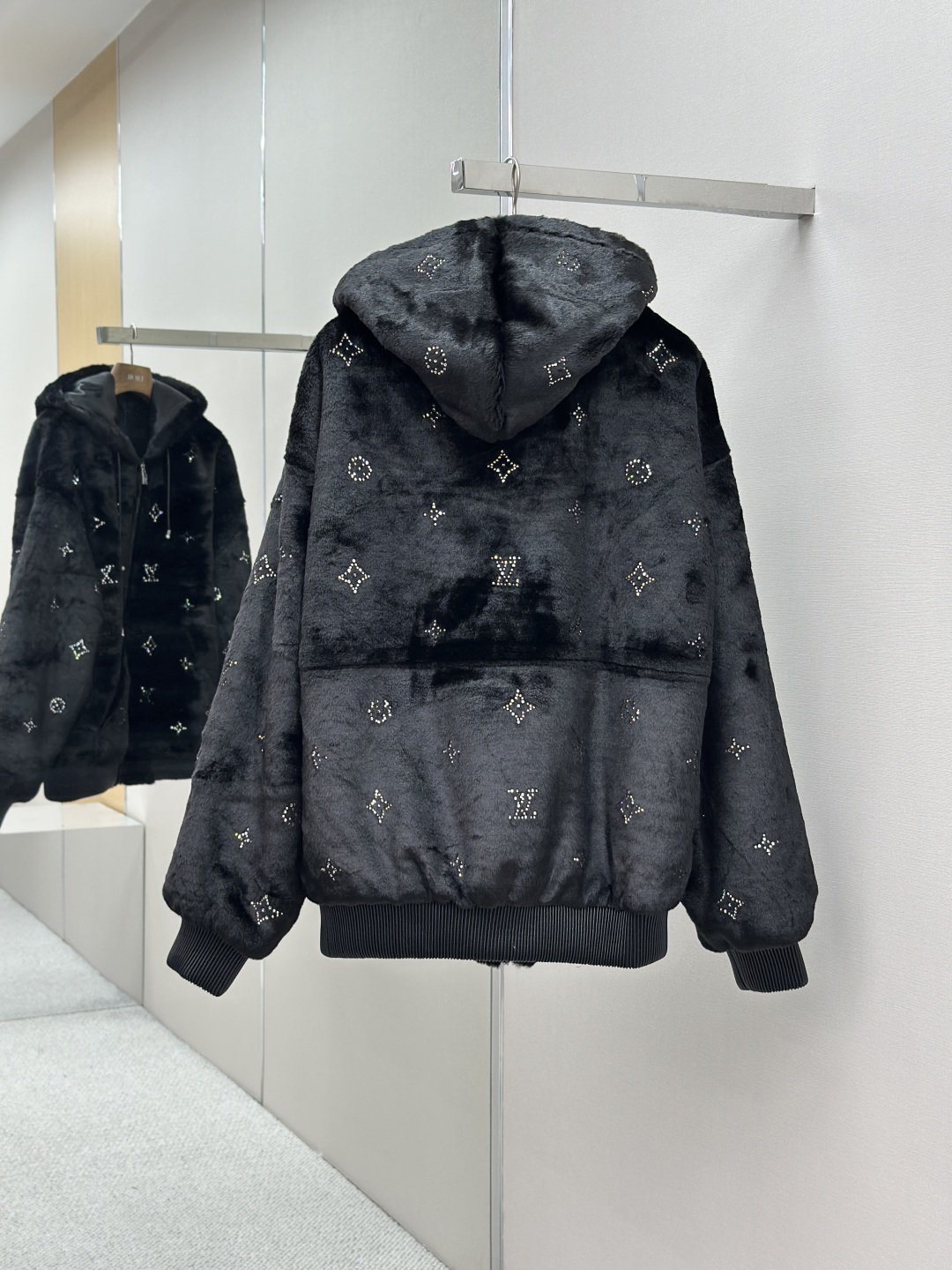 Louis Vuitton LV 루이비통 양모 퍼 라이더 후드 집업 자켓 재킷 의류