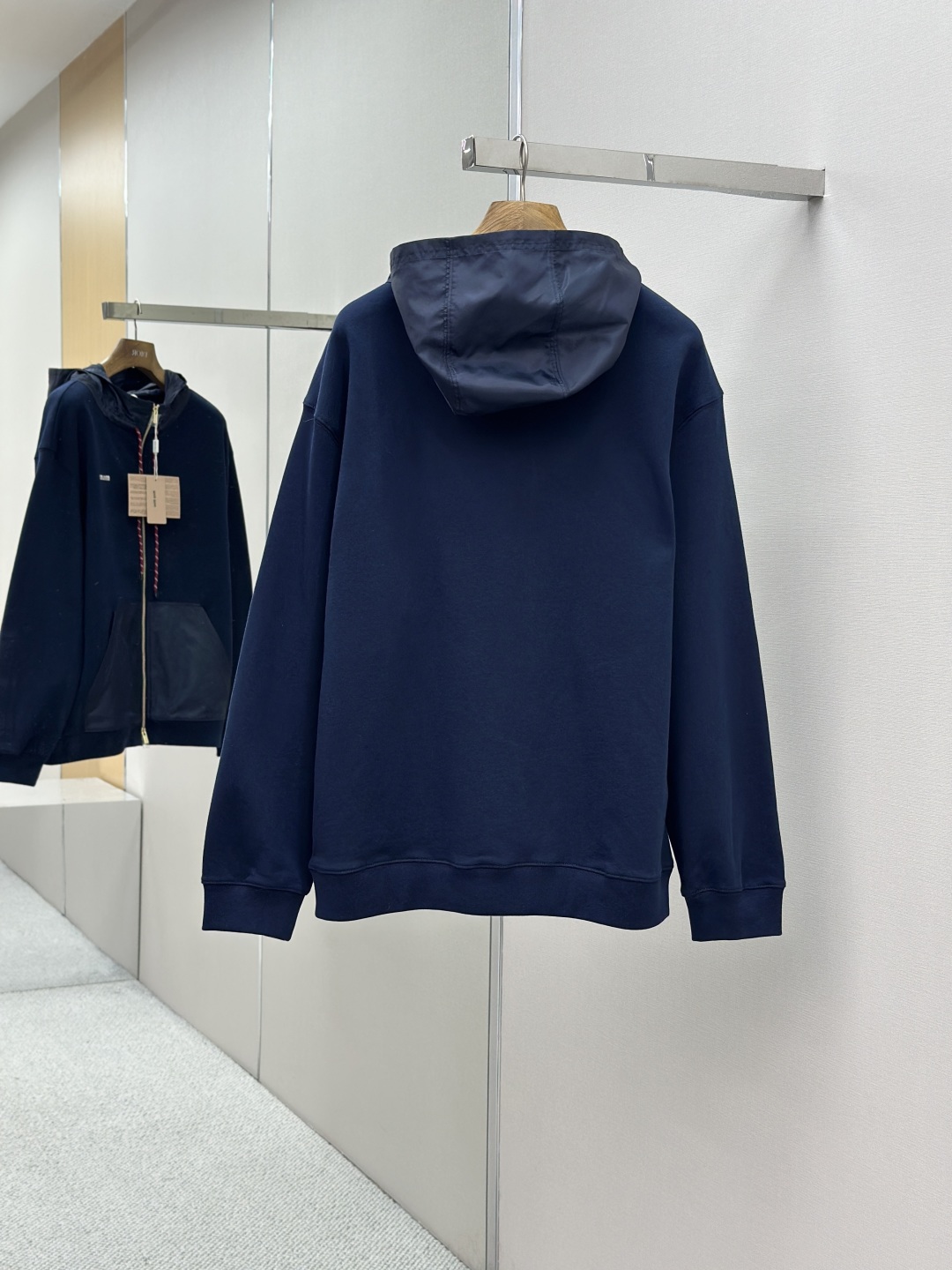 MiuMiu 미우미우 로고 배색 후드 집업 점퍼 자켓 재킷 의류