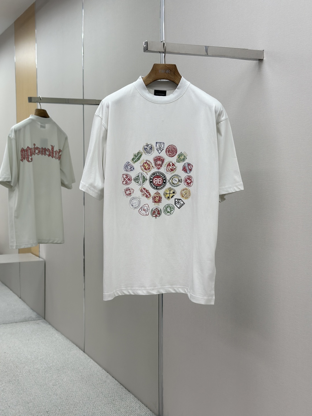 BALENCIAGA 발렌시아가 로고 자카드 반팔 티셔츠 의류