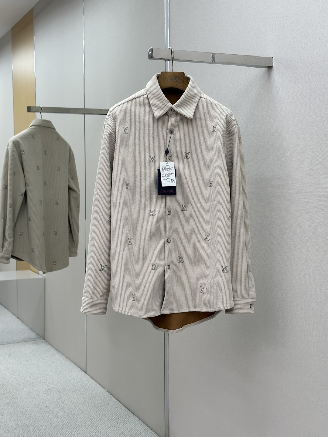 LV 루이비통 스트라이프 크리스탈 셔츠 의류