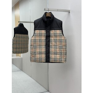 BURBERRY 버버리 체크 양면 다운 베스트 패딩 조끼 의류