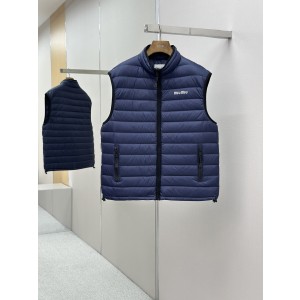MIUMIU 미우미우 자수 장식 다운 베스트 패딩 조끼 의류