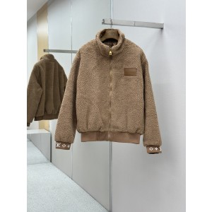 LOUIS VUITTON LV 루이비통 체크 배색 양털 후리스 플리스 자켓 재킷 의류