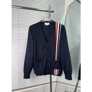 THOM BROWNE TB 톰브라운 삼색 세로 줄무늬 V넥 가디건 자켓 의류