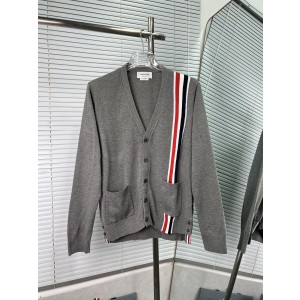THOM BROWNE TB 톰브라운 삼색 세로 줄무늬 V넥 가디건 자켓 의류