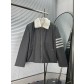 Thom Browne 톰브라운 양가죽 카라 보아 자켓 재킷 의류