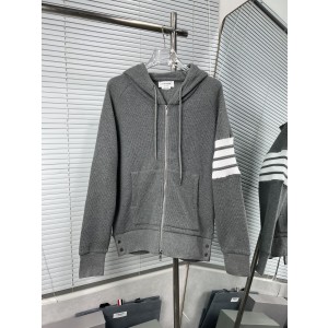 Thom Browne 톰브라운 와플 조직 4선 후드 집업 자켓 의류