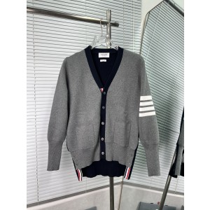 Thom Browne 톰브라운 전후 배색 V넥 가디건 의류