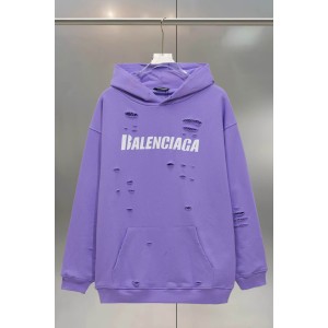 Balenciaga 발렌시아가 아트 프린트 더블 레이어 디스트로이드 후드티 의류