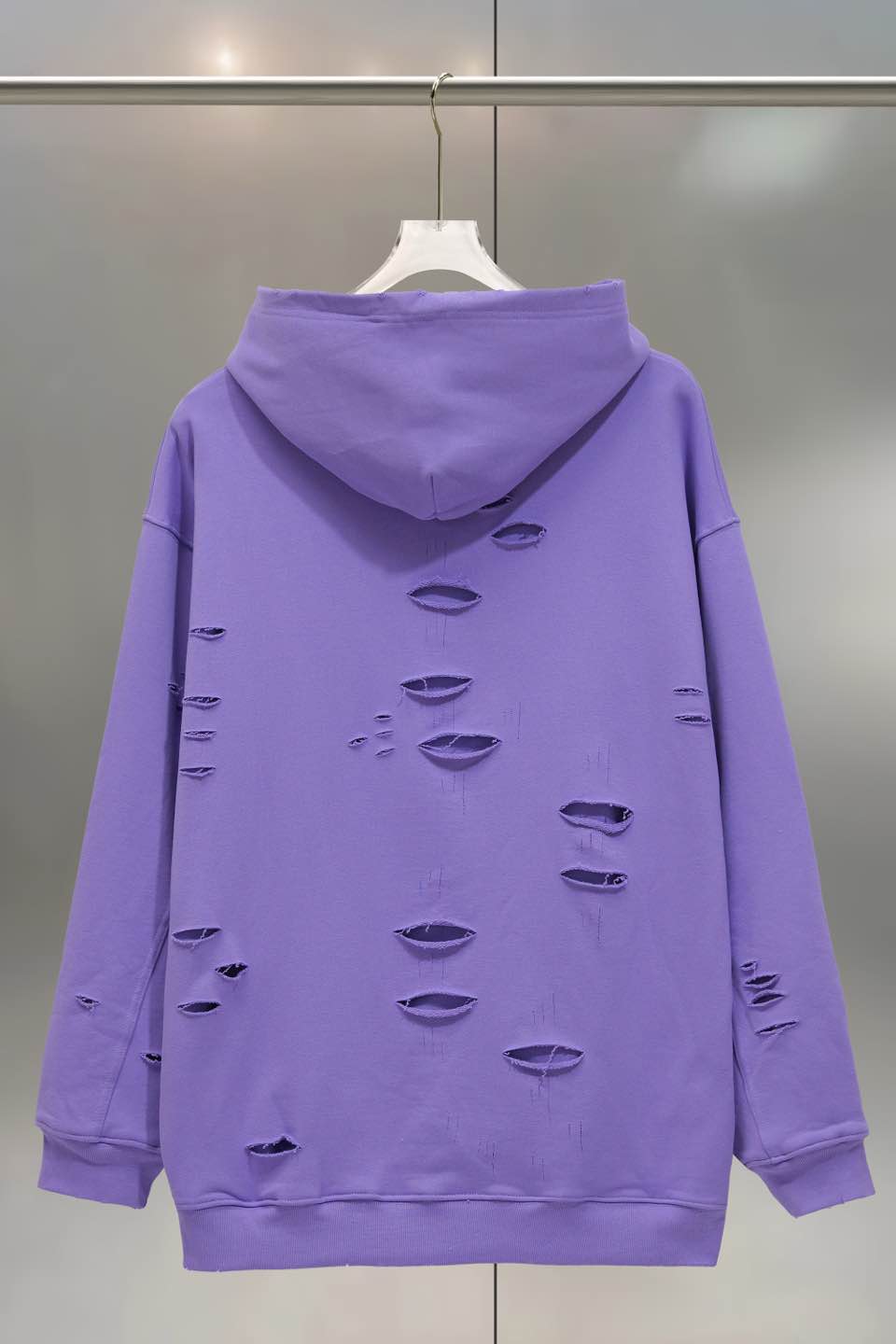 Balenciaga 발렌시아가 아트 프린트 더블 레이어 디스트로이드 후드티 의류