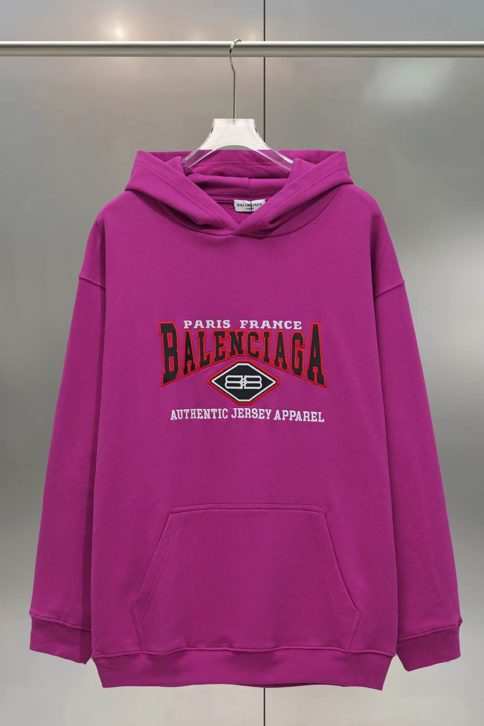 Balenciaga 발렌시아가 더블B 레드 로고 자수 후드티 의류