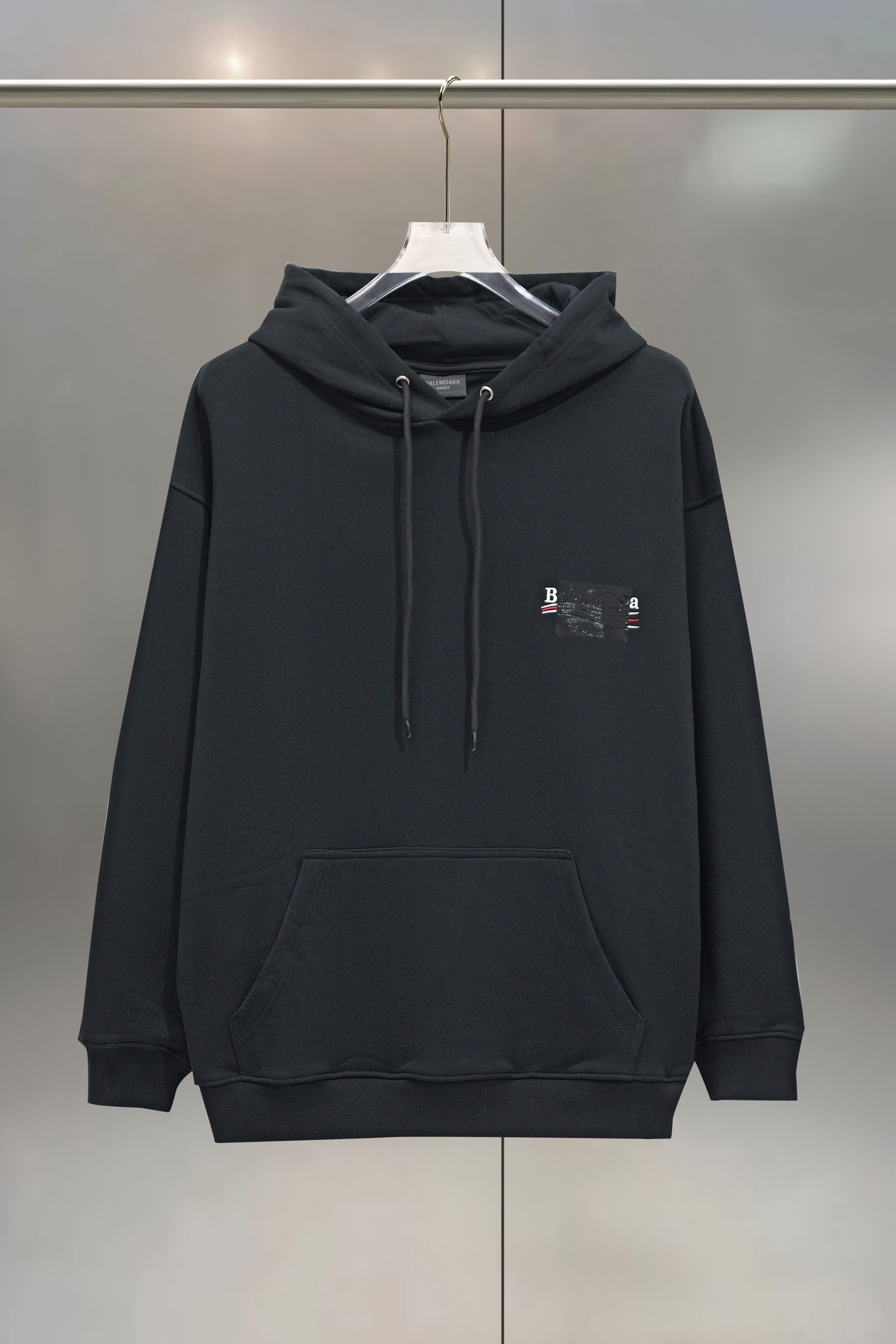 Balenciaga 발렌시아가 테이프 로고 자수 후드티 의류