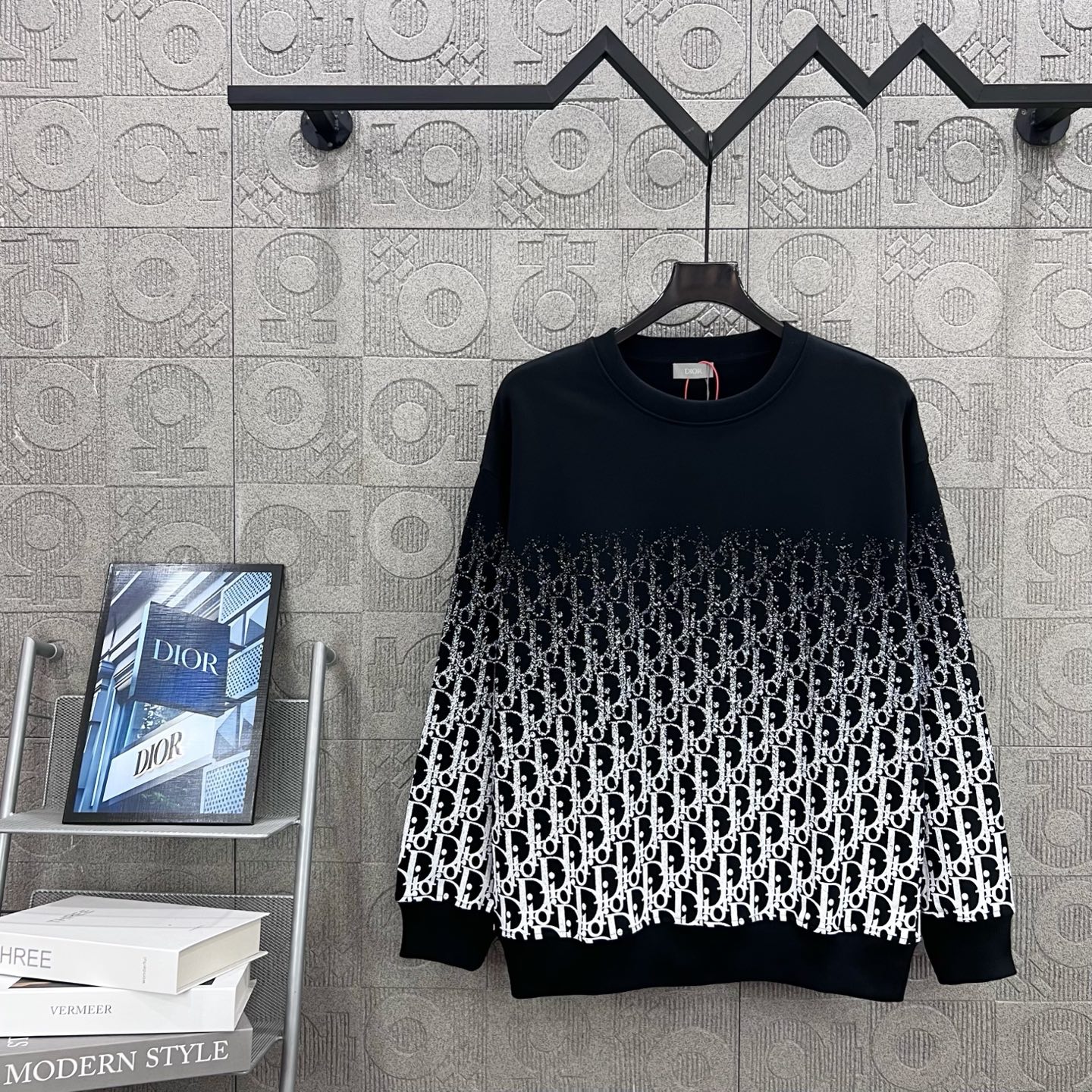 Dior CD 디올 모노그램 그래디언트 로고 스웨트셔츠 긴팔 티셔츠 의류