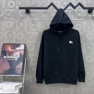 Burberry 버버리 전면 마크 미니 로고 자수 & 후면 말 발포 프린트 후드티 맨투맨 티셔츠 의류
