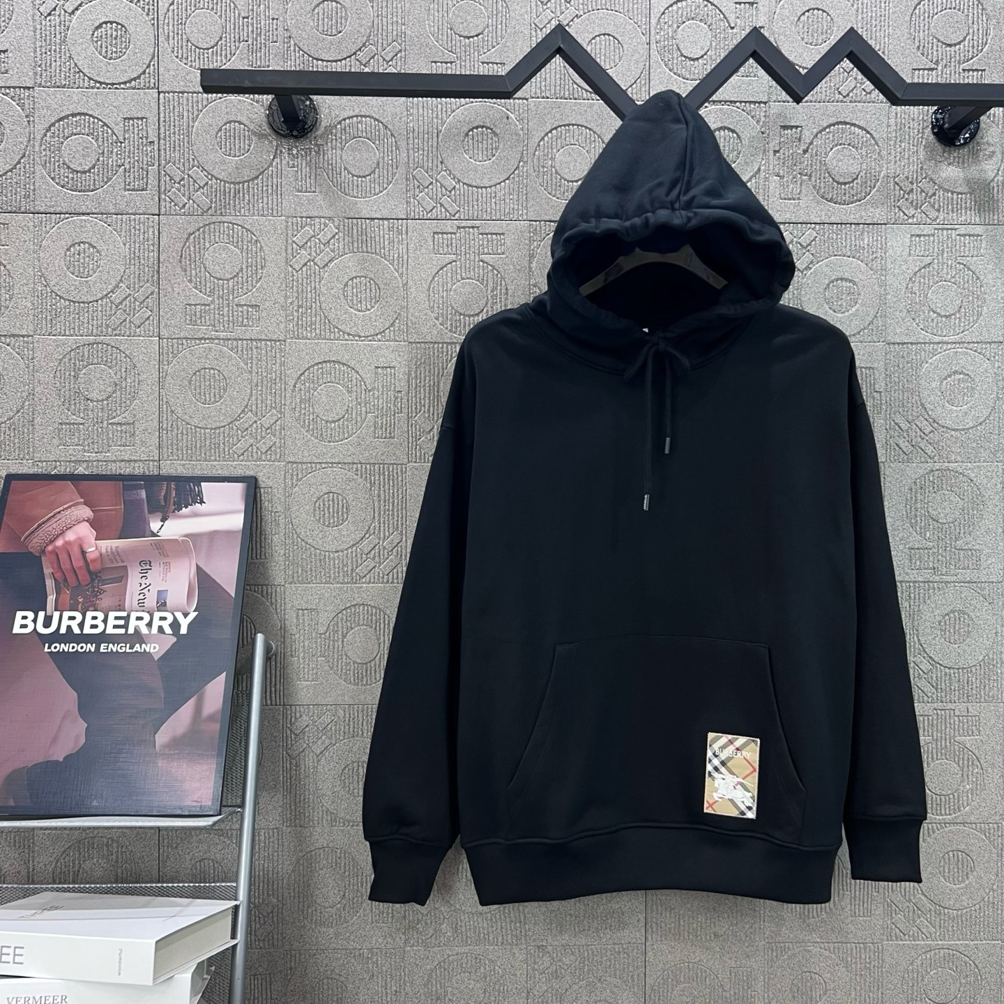 Burberry 버버리 미니 패치 레이블 후드티 맨투맨 티셔츠 의류