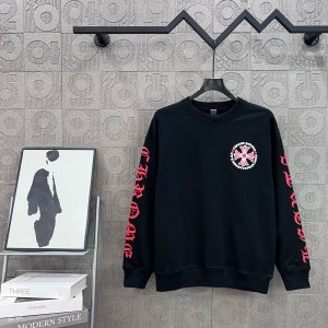 Chrome Hearts CH 크롬하츠 로고 & 십자가 프린팅 맨투맨 티셔츠 의류