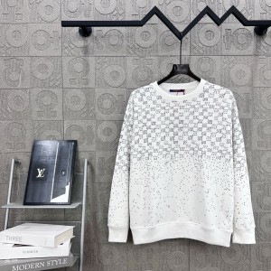 Louis Vuitton LV 루이비통 풀프린트 로고 체커보드 맨투맨 티셔츠 의류