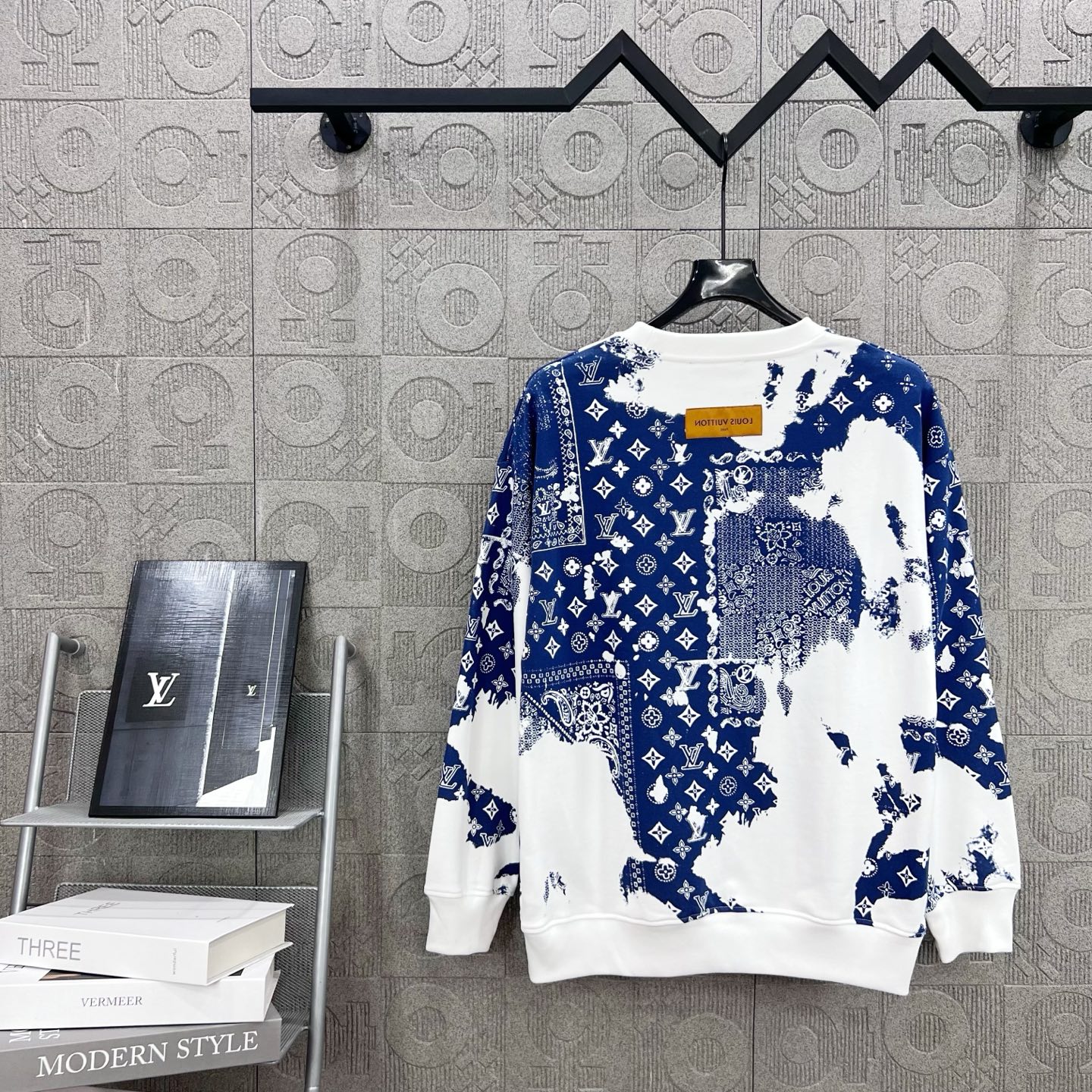 Louis Vuitton LV 루이비통 클래식 풀프린트 페이즐리 로고 맨투맨 티셔츠 의류