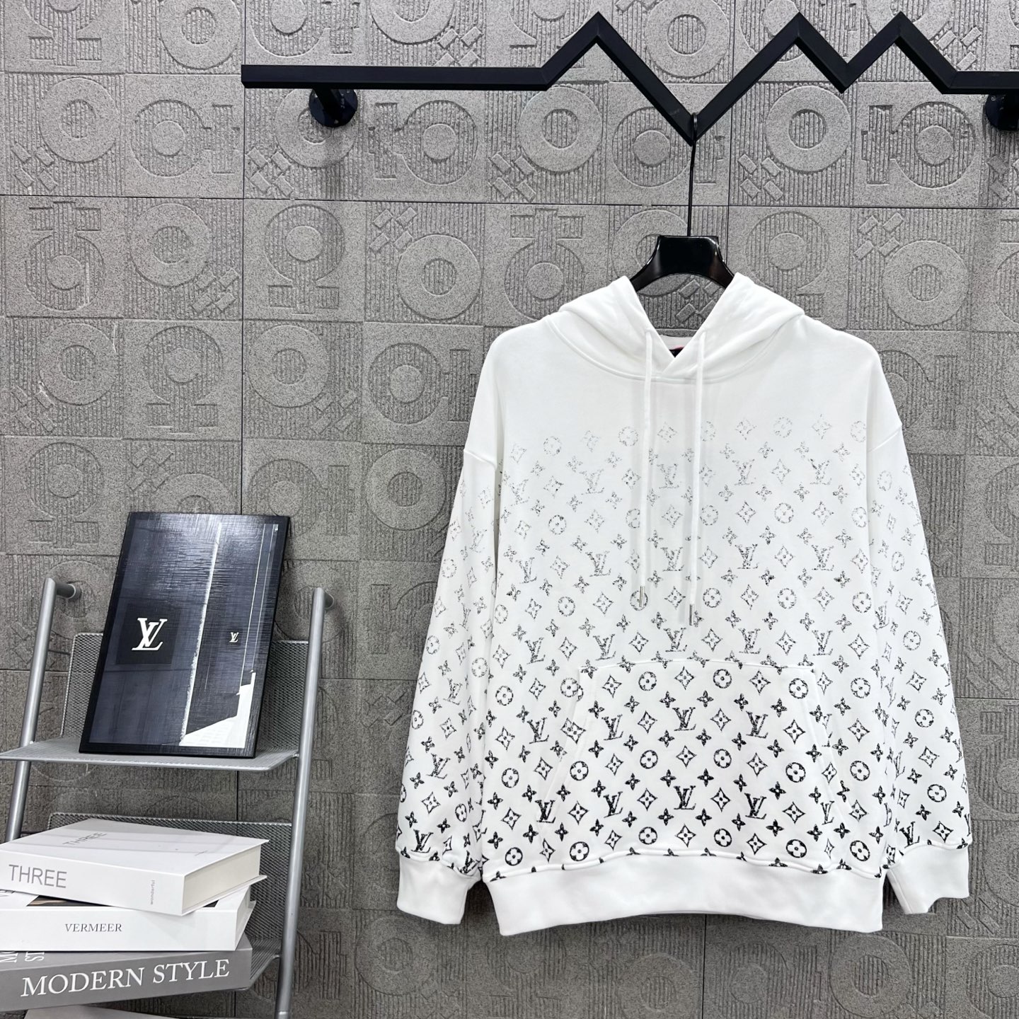 Louis Vuitton LV 루이비통 그라데이션 올오버 로고 후드티 맨투맨 티셔츠 의류