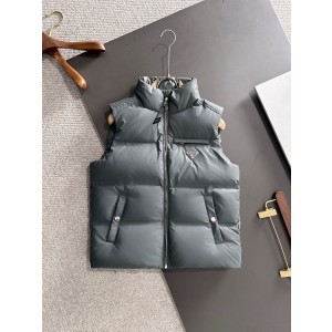 PRADA 프라다 포켓 코팅 다운 패딩 베스트 조끼 의류
