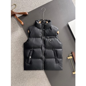 PRADA 프라다 포켓 코팅 다운 패딩 베스트 조끼 의류