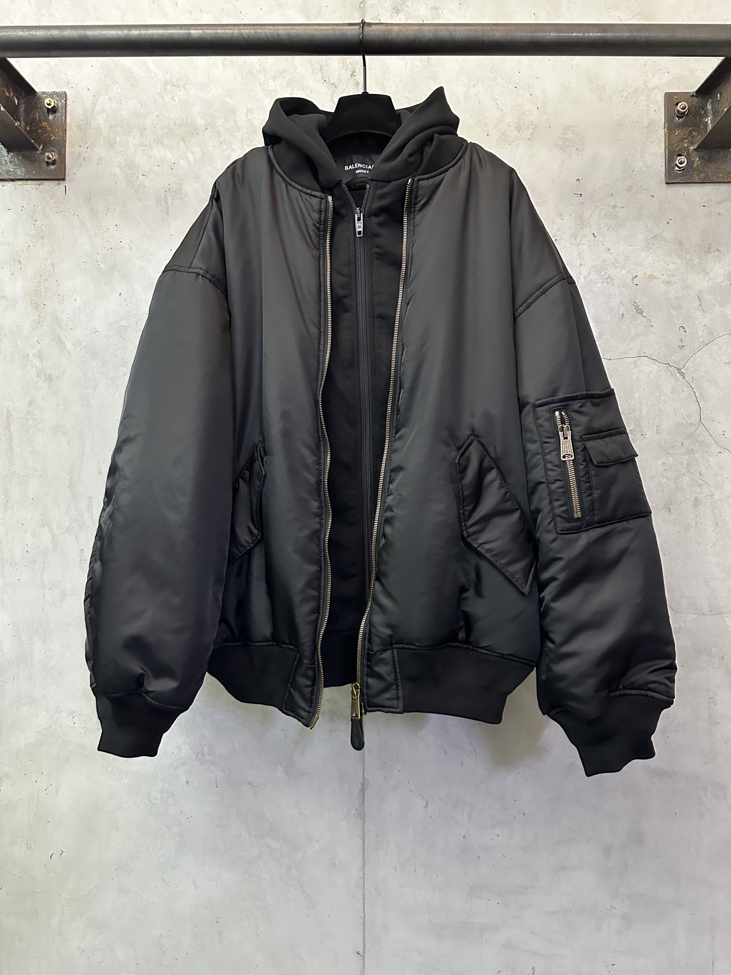 Balenciaga 발렌시아가 중량 더블 레이어 봄버 재킷 자켓 의류