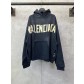 Balenciaga 발렌시아가 은색 테이프 프린트 후드티 스웨트셔츠 의류