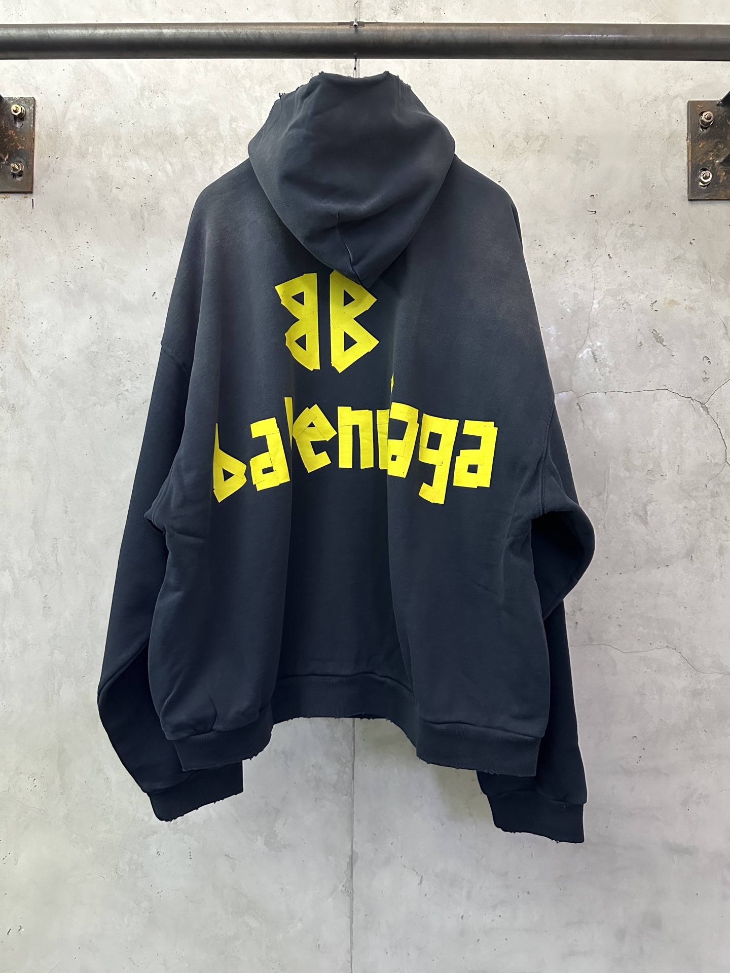 Balenciaga 발렌시아가 은색 테이프 프린트 후드티 스웨트셔츠 의류