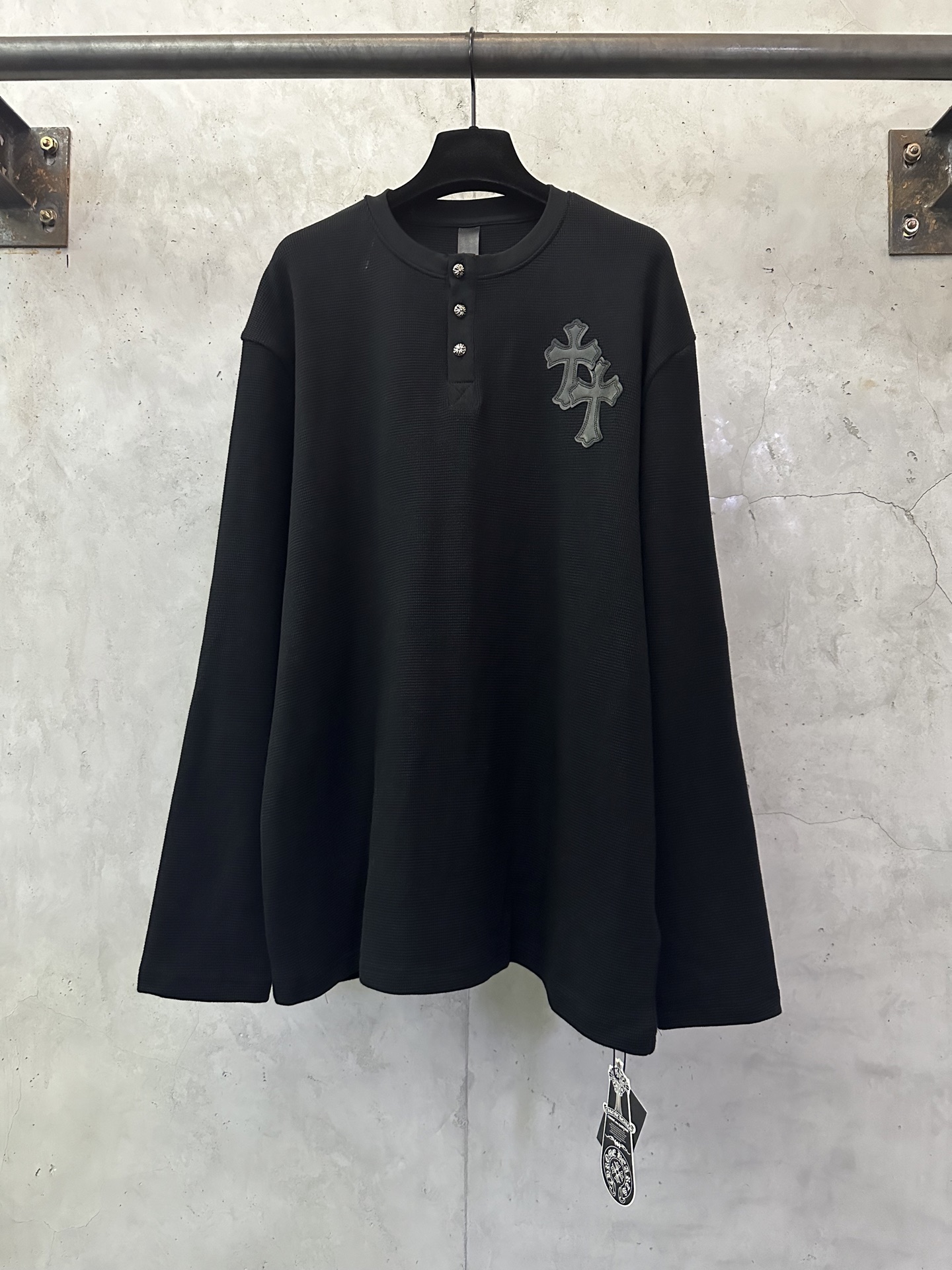 Chrome Hearts CH 크롬하츠 헨리넥 와플 롱슬리브 티셔츠 의류