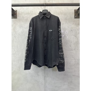 Balenciaga 발렌시아가 신상 테이프 싱글링 워싱 코튼 셔츠 의류