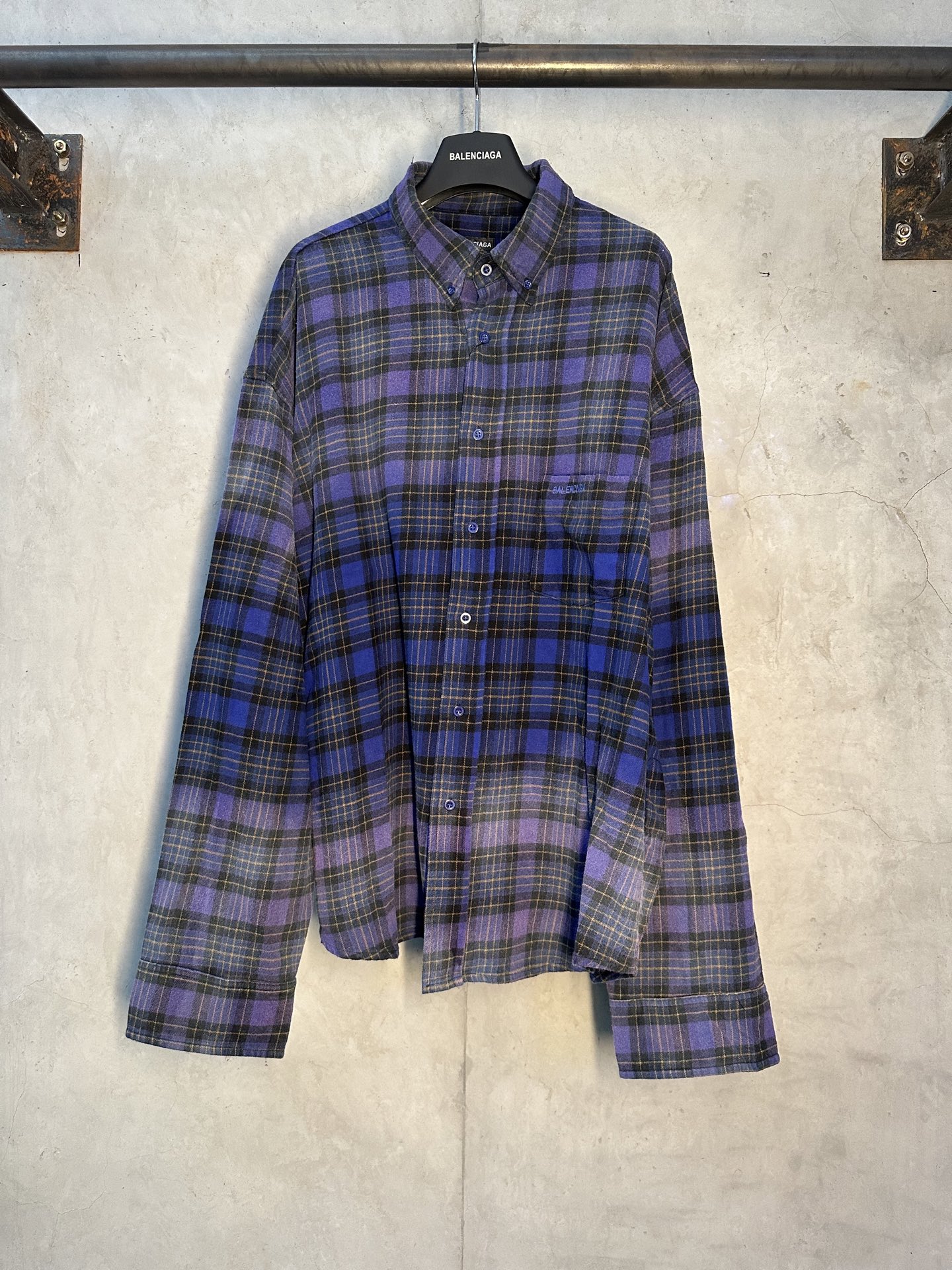 Balenciaga 발렌시아가 바이올렛 그라데이션 플란넬 셔츠 의류