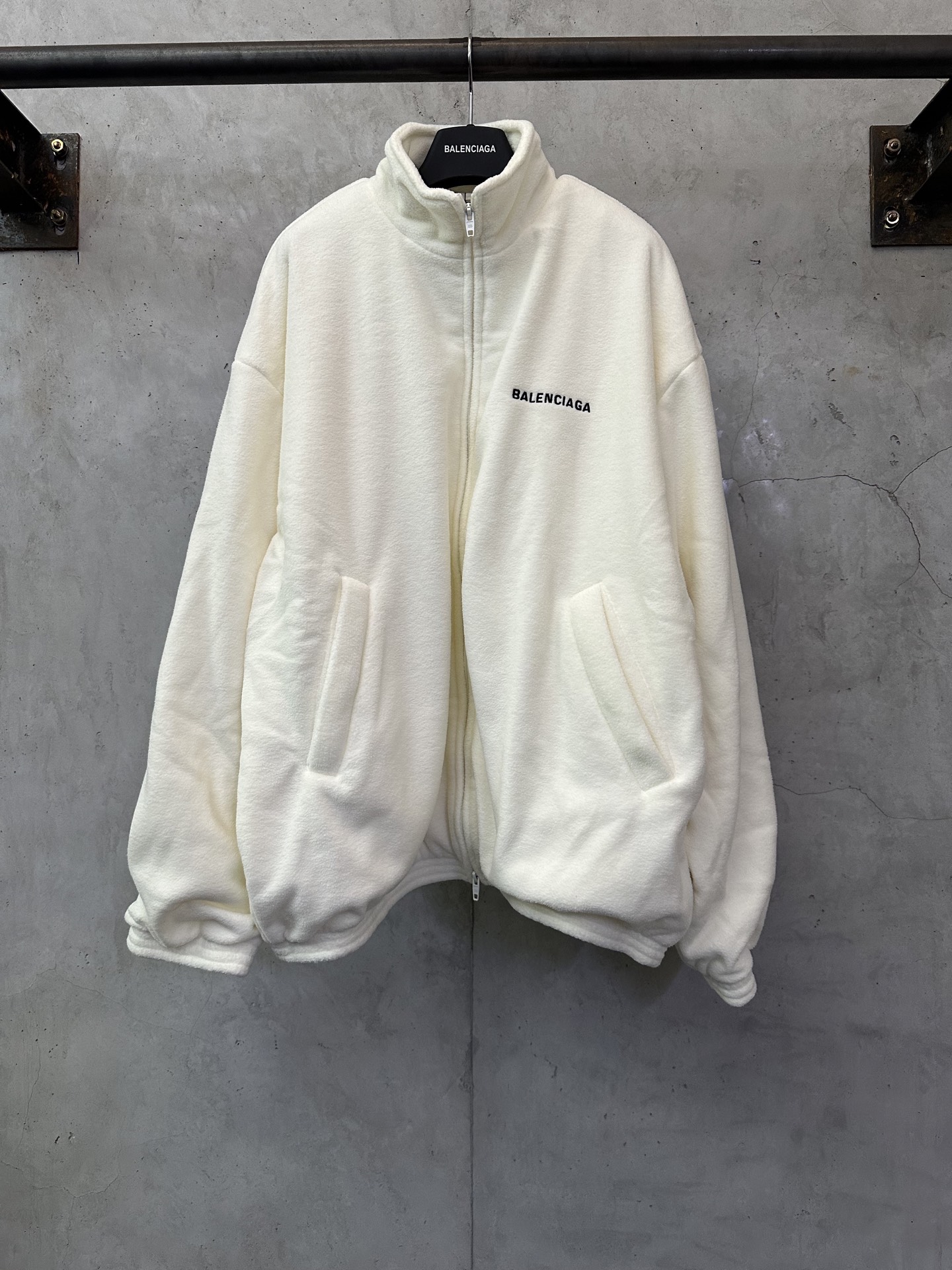 Balenciaga 발렌시아가 레터링 자수 플리스 후리스 재킷 자켓 의류