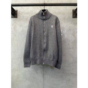 PRADA 프라다 울 자수 집업 가디건 자켓 재킷 의류