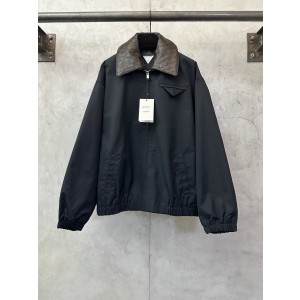 Bottega Veneta BV 보테가 베네타 인트레치아토 양가죽 카라 코튼 집업 자켓 재킷 의류