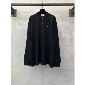 miumiu 미우미우 로고 폴로 카라 긴팔 티셔츠 의류