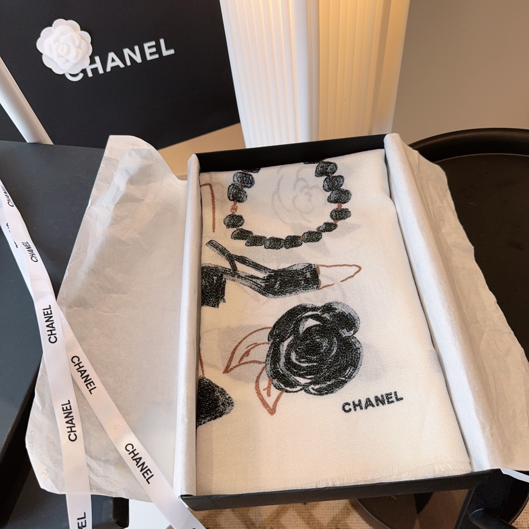 Chanel 샤넬 캐시미어 스카프 목도리 머플러