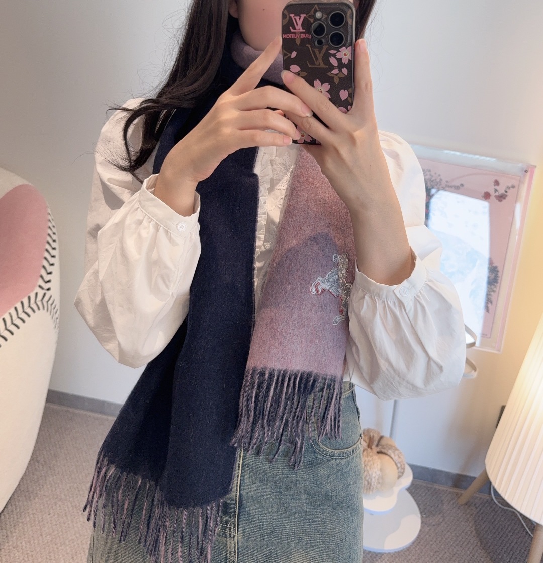 Hermes 에르메스 양면 스카프 머플러 목도리