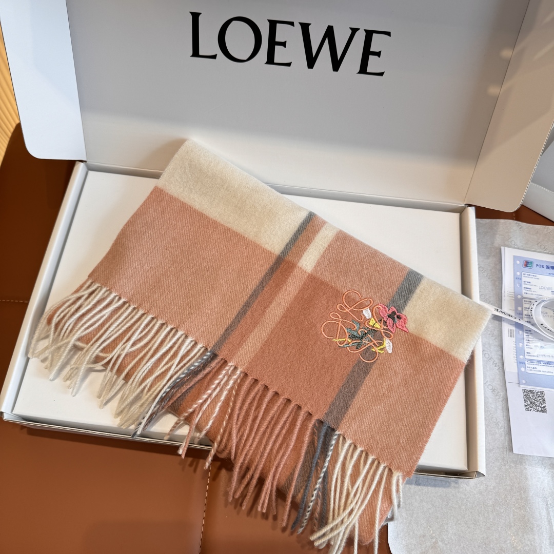Loewe 로에베 더블 컬러 캐시미어 머플러 목도리