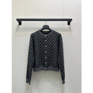 Louis Vuitton LV 루이비통 라운드넥 자카드 캐시미어 블렌드 가디건 의류