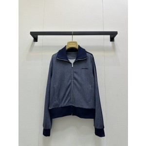 miumiu 미우미우 컬러 블록 트리밍 카라 집업 지퍼 자켓 재킷 의류