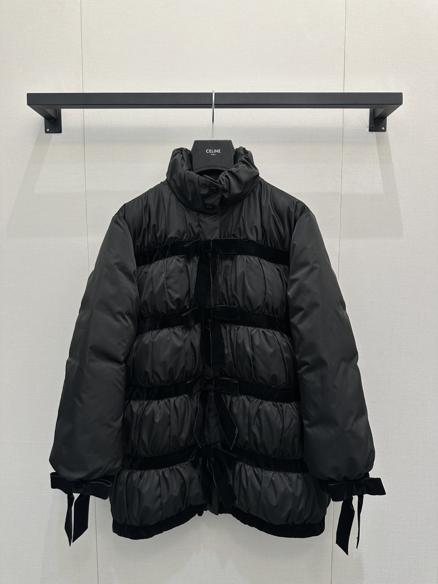 Chanel 샤넬 벨벳 리본 중기장 패딩 점퍼 의류