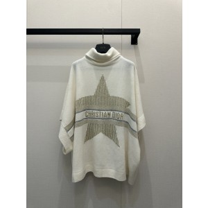 Dior CD 디올 스키 컬렉션 하이넥 니트 케이프 상의 의류