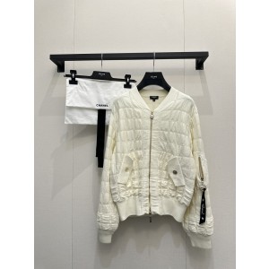 Chanel 샤넬 화이트 다이아몬드 퀼팅 파일럿 재킷 자켓 의류